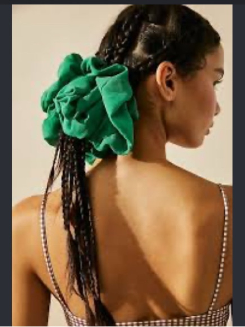 Free people big Green Fabric Hair Scrunchie